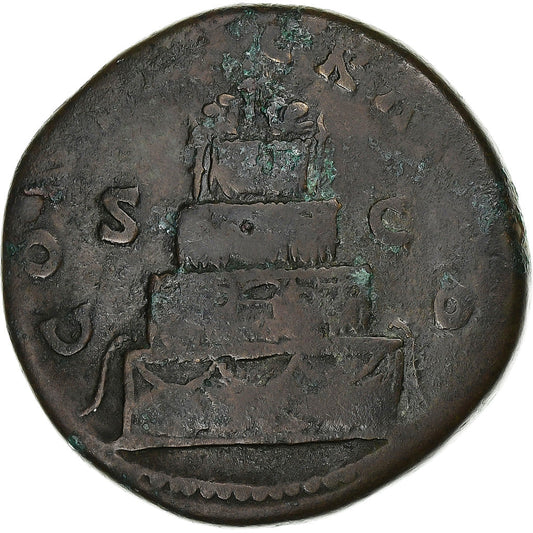 Divus Antoninus Pius,
Sestertius,
161