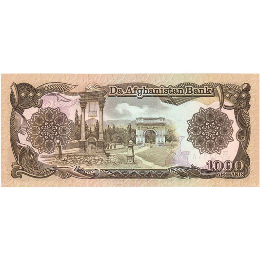 Afghánistán,
1000 Afghánců,
UNC(65–70)