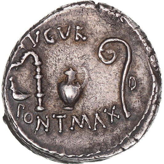 Julius Caesar,
denár,
46 před naším letopočtem