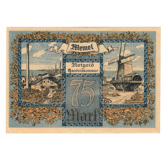 Bankovka,
memel,
75 Mark