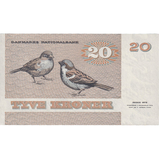Bankovka,
Dánsko,
20 korun