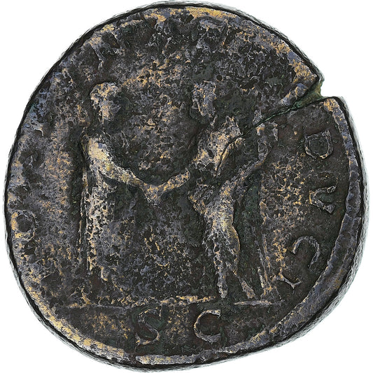 Hadrián, 
  
  Sestertius, 
  
  133-135