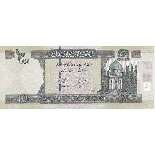 Afghánistán, 
  
  10 Afghánců, 
  
  2002