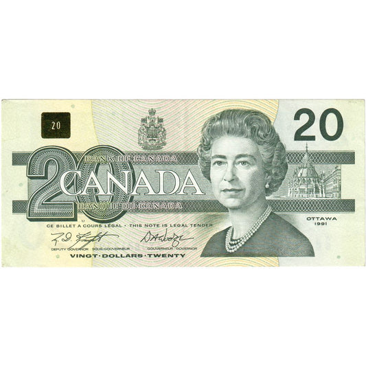 Kanada, 
  
  20 dolarů, 
  
  EF(40-45)