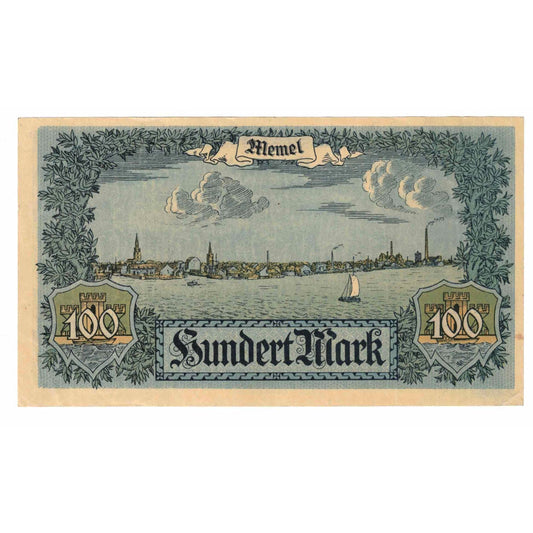 Bankovka, 
  
  memel, 
  
  100 marek