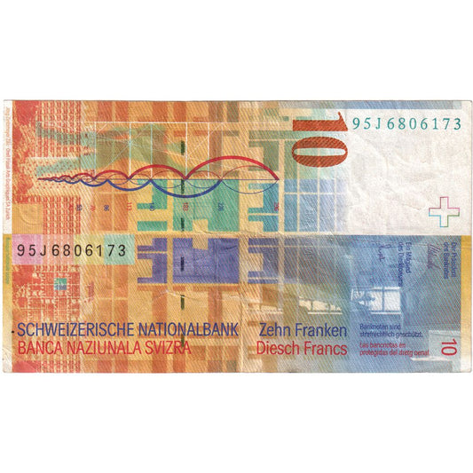 Švýcarsko, 
  
  10 Franken, 
  
  KM: 66a